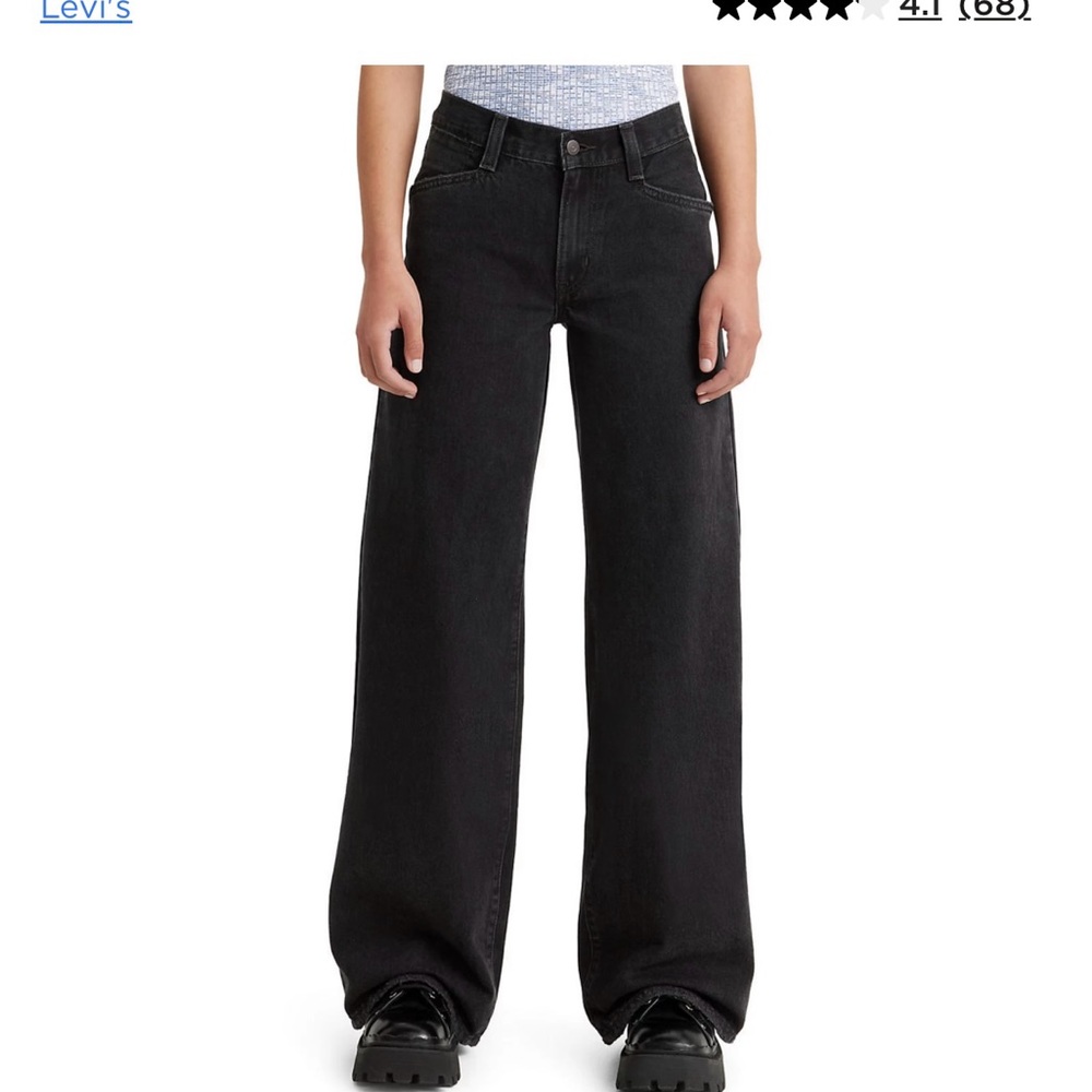 Levi's Women's Black Baggy Wide Leg Jeans